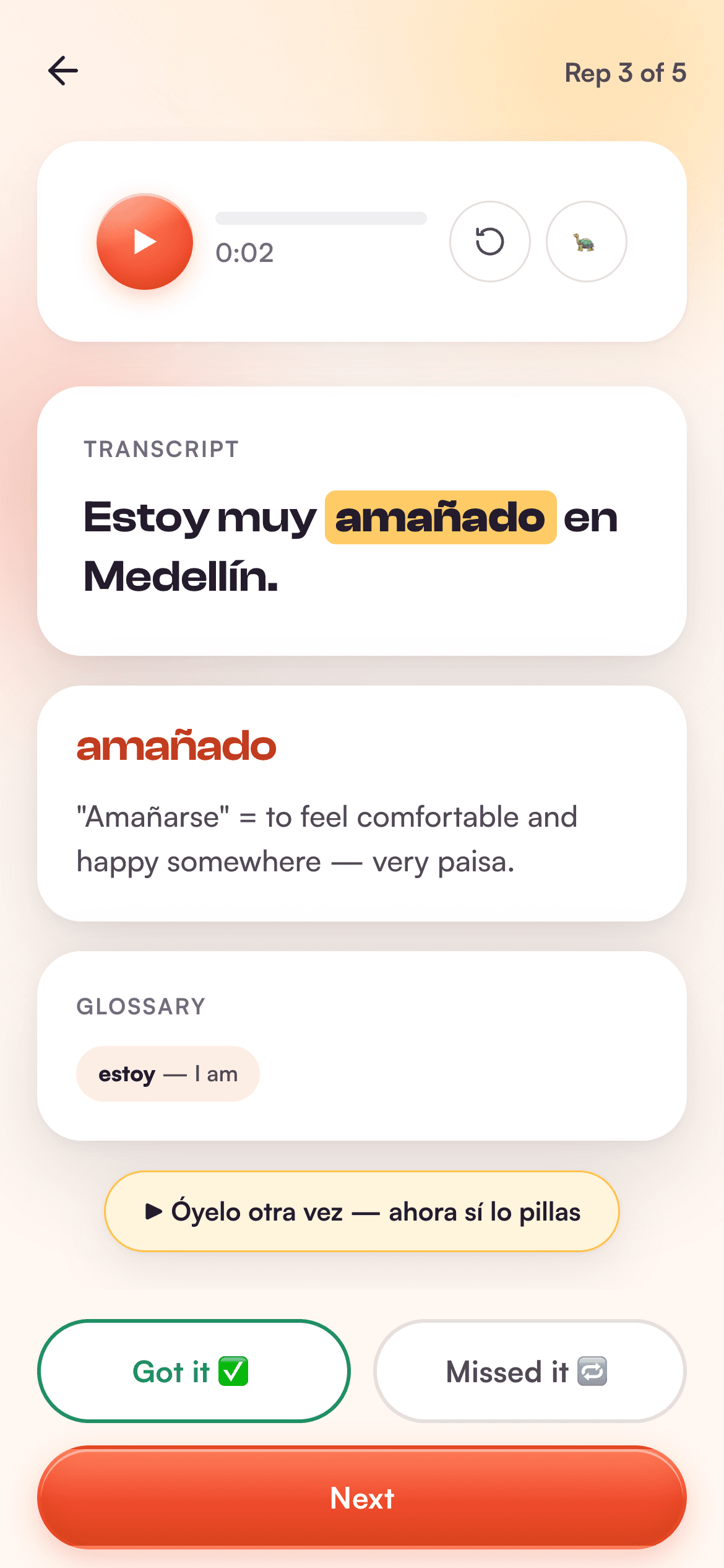Ya Sabo: a listening exercise with the slang phrase highlighted in the transcript